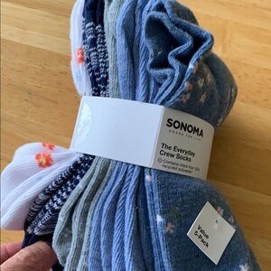 Sonoma Casual Socks Blue and Gray Multi-Pack